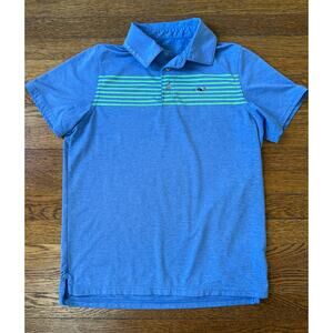 Vineyard Vines Boys' Blue Sankaty Polo Size 12-14